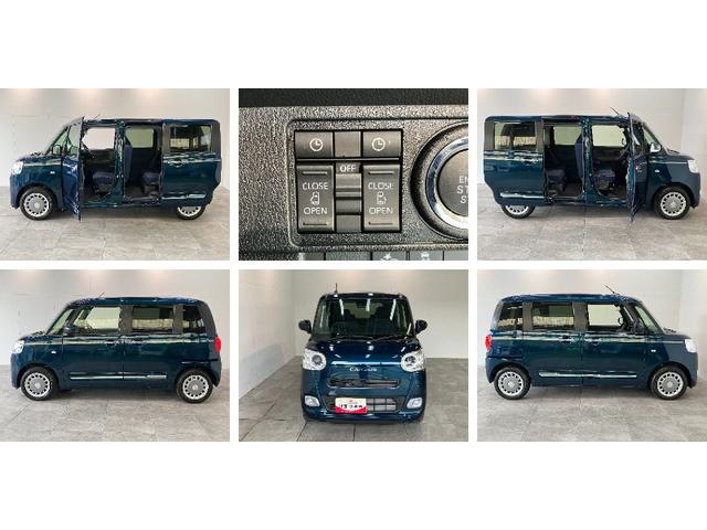ムーヴキャンバスセオリーＧ　届出済未使用車　両側電動スライドドア　ＬＥＤ衝突被害軽減ブレーキ　コーナーセンサー　バックカメラ（ナビ装着時用）　両側電動スライドドア　前席シートヒーター　電動パーキングブレーキ　ＬＥＤヘッドライト　オートエアコン　スマートキー　エコアイドル（滋賀県）の中古車