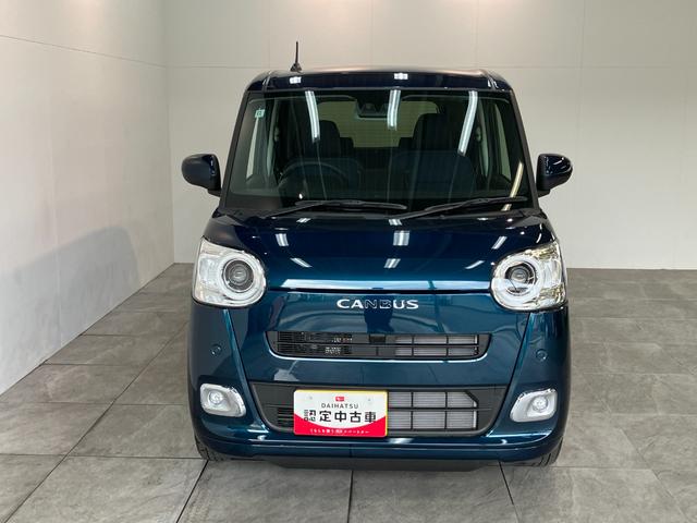 ムーヴキャンバスセオリーＧ　届出済未使用車　両側電動スライドドア　ＬＥＤ衝突被害軽減ブレーキ　コーナーセンサー　バックカメラ（ナビ装着時用）　両側電動スライドドア　前席シートヒーター　電動パーキングブレーキ　ＬＥＤヘッドライト　オートエアコン　スマートキー　エコアイドル（滋賀県）の中古車