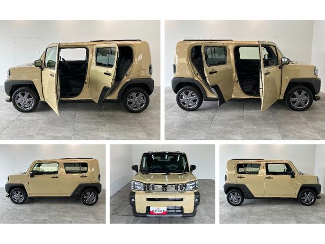 タフトＧ　ダーククロムベンチャー　届出済未使用車　　スマートキー衝突被害軽減ブレーキ　コーナーセンサー　バックカメラ（ナビ装着時用）　前席シートヒーター　電動パーキングブレーキ　１５インチ専用アルミホイール　オートライト　オートエアコン　スマートキー　エコアイドル（滋賀県）の中古車