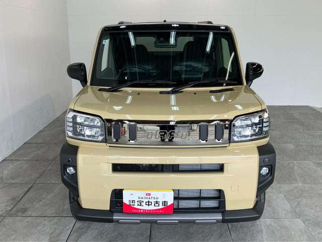 タフトＧ　ダーククロムベンチャー　届出済未使用車　　スマートキー衝突被害軽減ブレーキ　コーナーセンサー　バックカメラ（ナビ装着時用）　前席シートヒーター　電動パーキングブレーキ　１５インチ専用アルミホイール　オートライト　オートエアコン　スマートキー　エコアイドル（滋賀県）の中古車