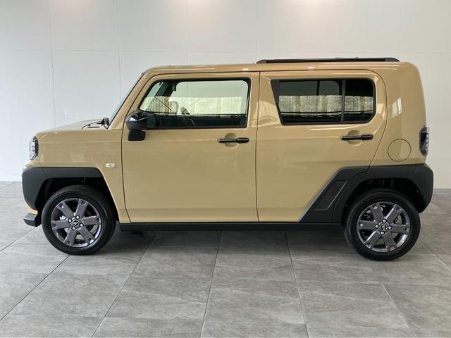 タフトＧ　ダーククロムベンチャー　届出済未使用車　　スマートキー衝突被害軽減ブレーキ　コーナーセンサー　バックカメラ（ナビ装着時用）　前席シートヒーター　電動パーキングブレーキ　１５インチ専用アルミホイール　オートライト　オートエアコン　スマートキー　エコアイドル（滋賀県）の中古車