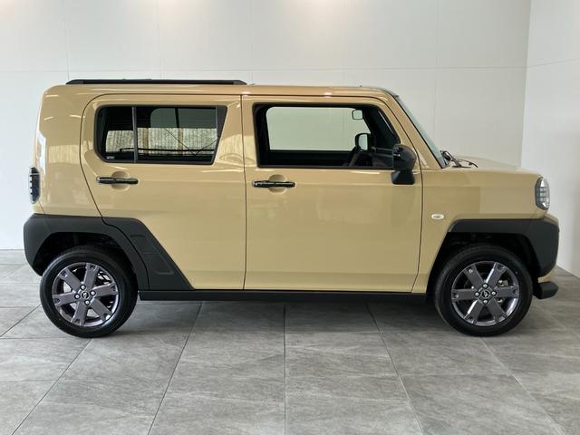 タフトＧ　ダーククロムベンチャー　届出済未使用車　　スマートキー衝突被害軽減ブレーキ　コーナーセンサー　バックカメラ（ナビ装着時用）　前席シートヒーター　電動パーキングブレーキ　１５インチ専用アルミホイール　オートライト　オートエアコン　スマートキー　エコアイドル（滋賀県）の中古車