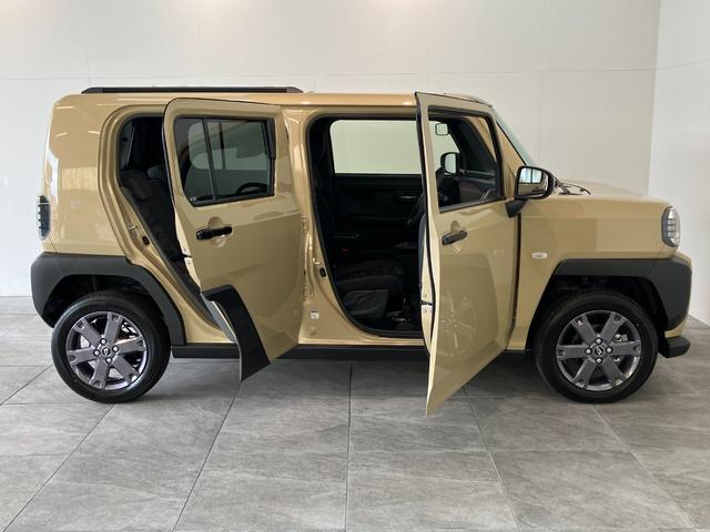 タフトＧ　ダーククロムベンチャー　届出済未使用車　　スマートキー衝突被害軽減ブレーキ　コーナーセンサー　バックカメラ（ナビ装着時用）　前席シートヒーター　電動パーキングブレーキ　１５インチ専用アルミホイール　オートライト　オートエアコン　スマートキー　エコアイドル（滋賀県）の中古車