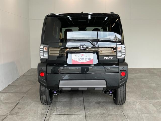 タフトＧ　ダーククロムベンチャー　届出済未使用車　前席シートヒータ衝突被害軽減ブレーキ　コーナーセンサー　ＬＥＤヘッドライト　バックカメラ（ナビ装着時用）　スマートキー　　前席シートヒーター　電動パーキングブレーキ　オートライト　スマートキー　エコアイドル（滋賀県）の中古車