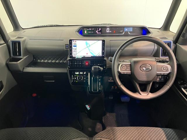 タントカスタムＲＳセレクション　ターボ　９型ナビ　バックカメラ追突被害軽減ブレーキ　　コーナーセンサー　ＬＥＤ　スマートキー　両側電動スライドドア　前席シートヒーター　９インチフルセグナビ　ＤＶＤ　Ｂｌｕｅｔｏｏｔｈ　ＵＳＢ　バックカメラ　前後ドラレコ（滋賀県）の中古車