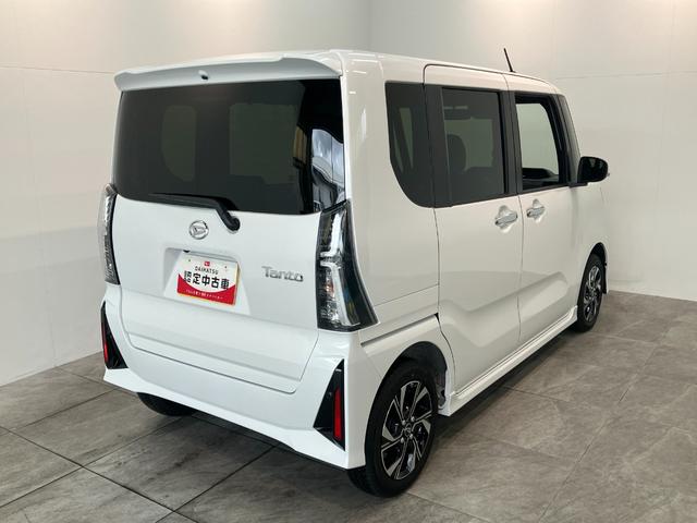 タントカスタムＸ　両側電動スライドドア　前席シートヒーター追突被害軽減ブレーキ　スマアシ　コーナーセンサー　ＬＥＤ　スマートキー　両側電動スライドドア　前席シートヒーター　オートエアコン　ナビ取付時用バックカメラ　１４インチアルミ　エコアイドル（滋賀県）の中古車
