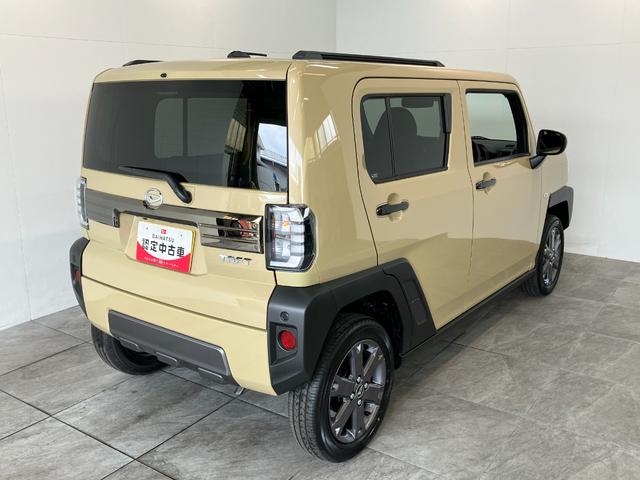 タフトＧダーククロムベンチャー　届出済未使用車　前席シートヒーター追突被害軽減ブレーキ　コーナーセンサー　ＬＥＤ　スマートキー　オートエアコン　前席シートヒーター　ナビ取付時用バックカメラ　スカイフィールトップ　１５インチアルミ　オートライト　エコアイドル（滋賀県）の中古車