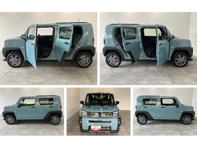 タフトＧダーククロムベンチャー　届出済未使用車　前席シートヒーター追突被害軽減ブレーキ　コーナーセンサー　ＬＥＤ　スマートキー　オートエアコン　前席シートヒーター　ナビ取付時用バックカメラ　電動パーキングブレーキ　オートライト　エコアイドル（滋賀県）の中古車