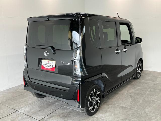 タントカスタムＸ　届出済未使用車　両側電動スライドドア　ＬＥＤ追突被害軽減ブレーキ　コーナーセンサー　ＬＥＤ　スマートキー　両側電動スライドドア　前席シートヒーター　オートエアコン　ナビ取付時用バックカメラ　オートライト　エコアイドル（滋賀県）の中古車