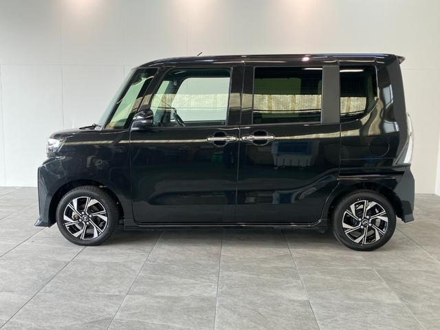 タントカスタムＸ　届出済未使用車　両側電動スライドドア　ＬＥＤ追突被害軽減ブレーキ　コーナーセンサー　ＬＥＤ　スマートキー　両側電動スライドドア　前席シートヒーター　オートエアコン　ナビ取付時用バックカメラ　オートライト　エコアイドル（滋賀県）の中古車