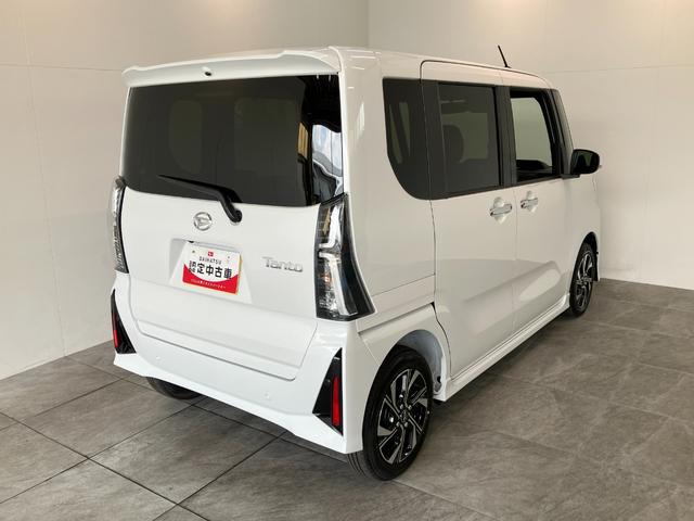 タントカスタムＸ　届出済未使用車　９型ディスプレイオーディオ追突被害軽減ブレーキ　コーナーセンサー　ＬＥＤヘッド　スマートキー　両側電動スライドドア　前席シートヒーター　オートエアコン　　フルセグ　Ｂｌｕｅｔｏｏｔｈ　ＵＳＢ　バックカメラ　エコアイドル（滋賀県）の中古車