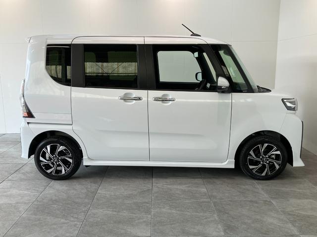 タントカスタムＸ　届出済未使用車　９型ディスプレイオーディオ追突被害軽減ブレーキ　コーナーセンサー　ＬＥＤヘッド　スマートキー　両側電動スライドドア　前席シートヒーター　オートエアコン　　フルセグ　Ｂｌｕｅｔｏｏｔｈ　ＵＳＢ　バックカメラ　エコアイドル（滋賀県）の中古車