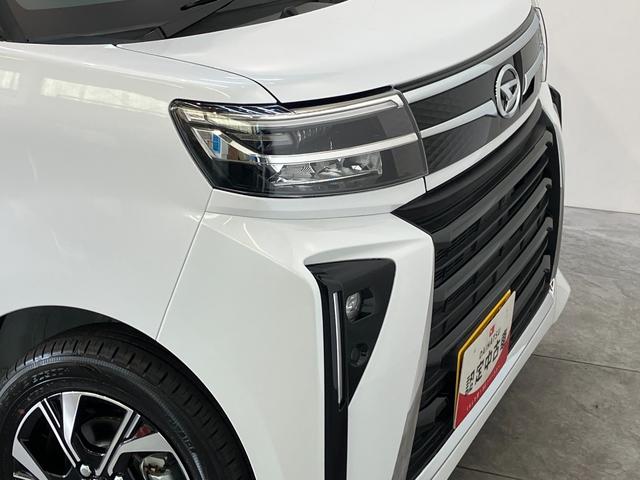 タントカスタムＸ　届出済未使用車　９型ディスプレイオーディオ追突被害軽減ブレーキ　コーナーセンサー　ＬＥＤヘッド　スマートキー　両側電動スライドドア　前席シートヒーター　オートエアコン　　フルセグ　Ｂｌｕｅｔｏｏｔｈ　ＵＳＢ　バックカメラ　エコアイドル（滋賀県）の中古車