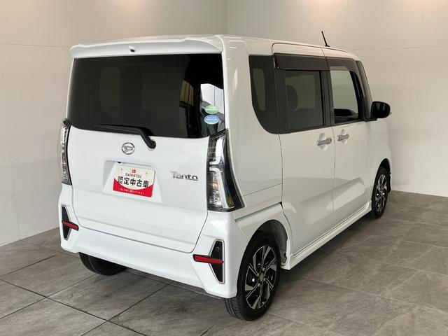 タントカスタムＸセレクション　４ＷＤ　フルセグナビ　バックカメラ追突被害軽減ブレーキ　コーナーセンサー　ＬＥＤヘッド　スマートキー　両側電動スライドドア　前席シートヒーター　オートエアコン　ＤＶＤ　Ｂｌｕｅｔｏｏｔｈ　ＵＳＢ　オートライト　エコアイドル（滋賀県）の中古車