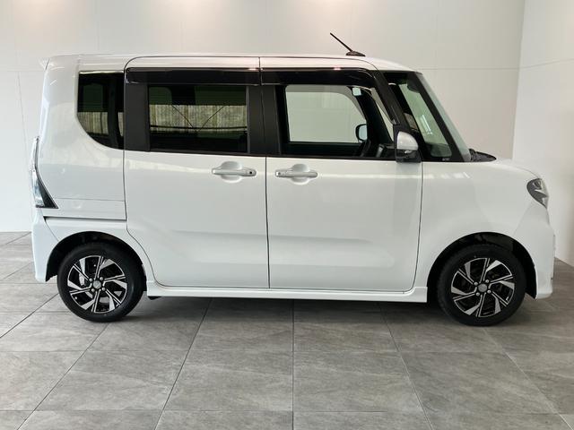 タントカスタムＸセレクション　４ＷＤ　フルセグナビ　バックカメラ追突被害軽減ブレーキ　コーナーセンサー　ＬＥＤヘッド　スマートキー　両側電動スライドドア　前席シートヒーター　オートエアコン　ＤＶＤ　Ｂｌｕｅｔｏｏｔｈ　ＵＳＢ　オートライト　エコアイドル（滋賀県）の中古車