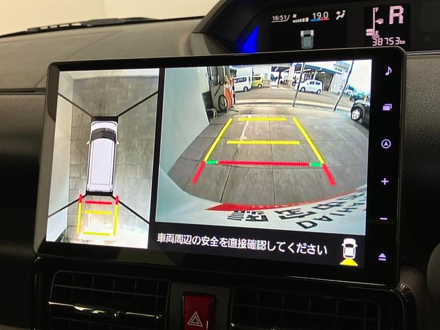 タントカスタムＲＳターボ　１０インチフルセグナビ　パノラマカメラ追突被害軽減ブレーキ　コーナーセンサー　ＬＥＤ　スマートキー　両側電動スライドドア　前席シートヒーター　オートエアコン　　フルセグナビ　ＤＶＤ　Ｂｌｕｅｔｏｏｔｈ　ＵＳＢ　パノラマカメラ　ドラレコ（滋賀県）の中古車