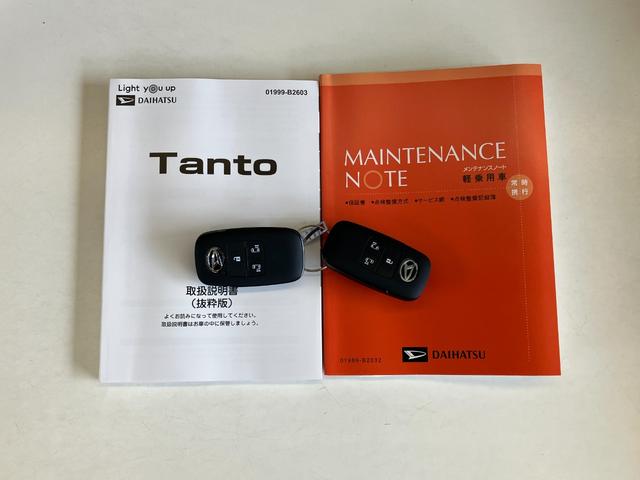 タントカスタムＸ　両側電動スライドドア　届出済未使用車追突被害軽減ブレーキ　スマアシ　コーナーセンサー　ＬＥＤ　スマートキー　両側電動スライドドア　前席シートヒーター　オートエアコン　ナビ取付時用バックカメラ（滋賀県）の中古車