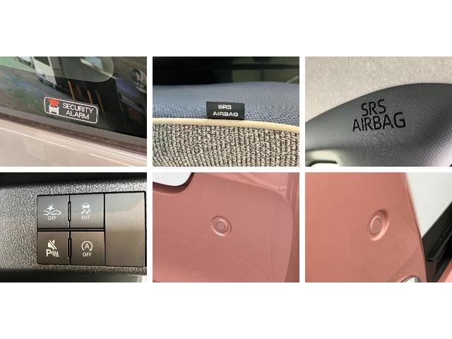 ムーヴキャンバスストライプスＧ　両側電動スライドドア　届出済未使用車追突被害軽減ブレーキ　スマアシ　コーナーセンサー　ＬＥＤ　スマートキー　両側電動スライドドア　前席シートヒーター　ナビ取付時用バックカメラ　オートエアコン　エコアイドル（滋賀県）の中古車