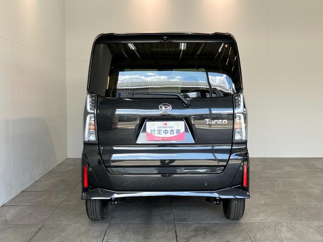 タントカスタムＸ　届出済未使用車　両側電動スライドドア　ＬＥＤ追突被害軽減ブレーキ　スマアシ　コーナーセンサー　ＬＥＤ　スマートキー　両側電動スライドドア　前席シートヒーター　オートエアコン　ナビ取付時用バックカメラ　オートライト　エコアイドル（滋賀県）の中古車