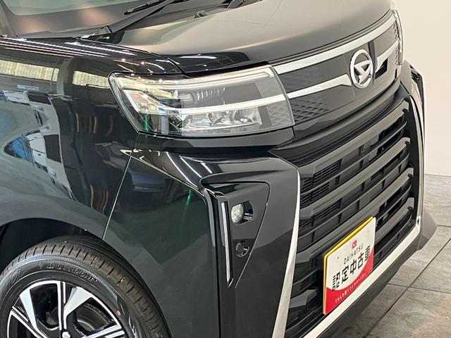 タントカスタムＸ　届出済未使用車　両側電動スライドドア　ＬＥＤ追突被害軽減ブレーキ　スマアシ　コーナーセンサー　ＬＥＤ　スマートキー　両側電動スライドドア　前席シートヒーター　オートエアコン　ナビ取付時用バックカメラ　オートライト　エコアイドル（滋賀県）の中古車
