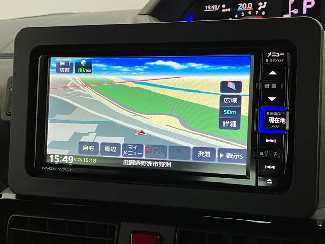 タントカスタムＲＳセレクション　ターボ　フルセグナビ　車検整備付衝突被害軽減ブレーキ　スマアシ　コーナーセンサー　ＬＥＤ　クルーズコントロール　両側パワスラ　前席シートヒーター　フルセグナビ　ＤＶＤ　Ｂｌｕｅｔｏｏｔｈ　ＵＳＢ　バックカメラ　ナビ連動前後ドラレコ（滋賀県）の中古車