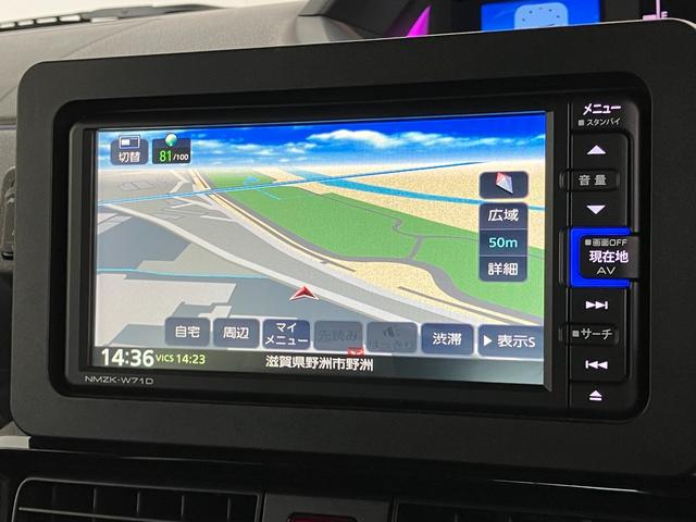 タントカスタムＸセレクション　フルセグナビ　Ｂカメラ　車検整備付衝突被害軽減ブレーキ　コーナーセンサー　フルセグナビ　Ｂｌｕｅｔｏｏｔｈ　ＤＶＤ再生　バックカメラ　前後ドラレコ　両側電動スライドドア　前席シートヒーター　ＬＥＤ　　スマートキー　エコアイドル（滋賀県）の中古車