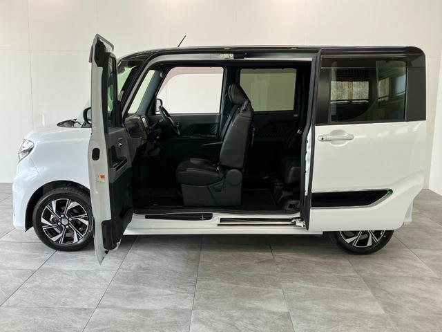 タントカスタムＸセレクション　フルセグナビ　Ｂカメラ　車検整備付衝突被害軽減ブレーキ　コーナーセンサー　フルセグナビ　Ｂｌｕｅｔｏｏｔｈ　ＤＶＤ再生　バックカメラ　前後ドラレコ　両側電動スライドドア　前席シートヒーター　ＬＥＤ　　スマートキー　エコアイドル（滋賀県）の中古車