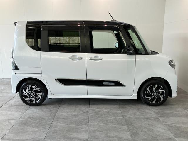 タントカスタムＸセレクション　フルセグナビ　Ｂカメラ　車検整備付衝突被害軽減ブレーキ　コーナーセンサー　フルセグナビ　Ｂｌｕｅｔｏｏｔｈ　ＤＶＤ再生　バックカメラ　前後ドラレコ　両側電動スライドドア　前席シートヒーター　ＬＥＤ　　スマートキー　エコアイドル（滋賀県）の中古車