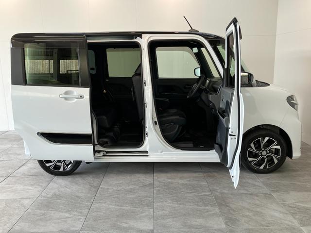 タントカスタムＸセレクション　フルセグナビ　Ｂカメラ　車検整備付衝突被害軽減ブレーキ　コーナーセンサー　フルセグナビ　Ｂｌｕｅｔｏｏｔｈ　ＤＶＤ再生　バックカメラ　前後ドラレコ　両側電動スライドドア　前席シートヒーター　ＬＥＤ　　スマートキー　エコアイドル（滋賀県）の中古車