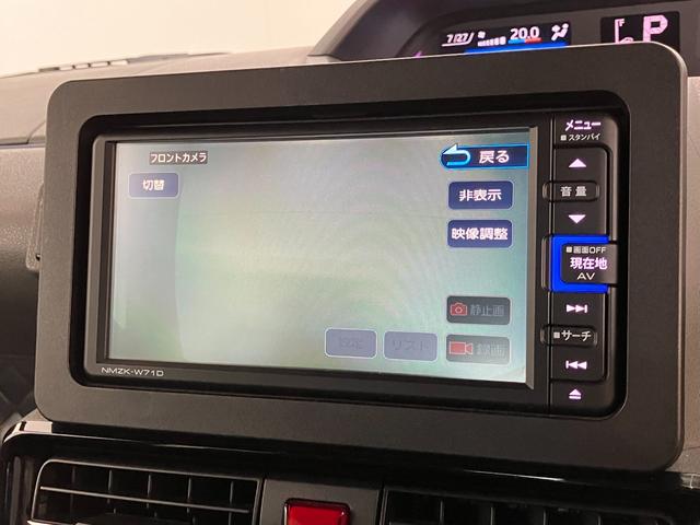 タントカスタムＸセレクション　フルセグナビ　Ｂカメラ　車検整備付衝突被害軽減ブレーキ　コーナーセンサー　フルセグナビ　Ｂｌｕｅｔｏｏｔｈ　ＤＶＤ再生　バックカメラ　前後ドラレコ　両側電動スライドドア　前席シートヒーター　ＬＥＤ　　スマートキー　エコアイドル（滋賀県）の中古車