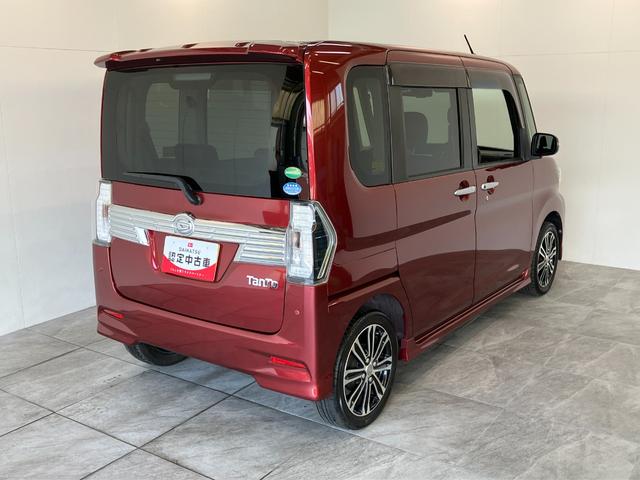 タントカスタムＲＳ　トップエディションＳＡ３　ターボ　８インチナビ衝突被害軽減ブレーキ　ターボ　８インチフルセグナビ　Ｂｌｕｅｔｏｏｔｈ　ＤＶＤ再生　ＣＤ録音　Ｂカメラ　前後ドラレコ　ＥＴＣ　運転席シートヒーター　両側電動スライド　ＬＥＤ　スマートキー　エコアイドル（滋賀県）の中古車