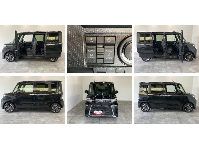 タントカスタムＲＳ　ターボ　ＣＤステレオ　車検整備付衝突被害軽減ブレーキ　スマアシ　コーナーセンサー　ＬＥＤ　スマートキー　両側電動スライドドア　前席シートヒーター　オートエアコン　ナビ取付時用バックカメラ　エコアイドル（滋賀県）の中古車