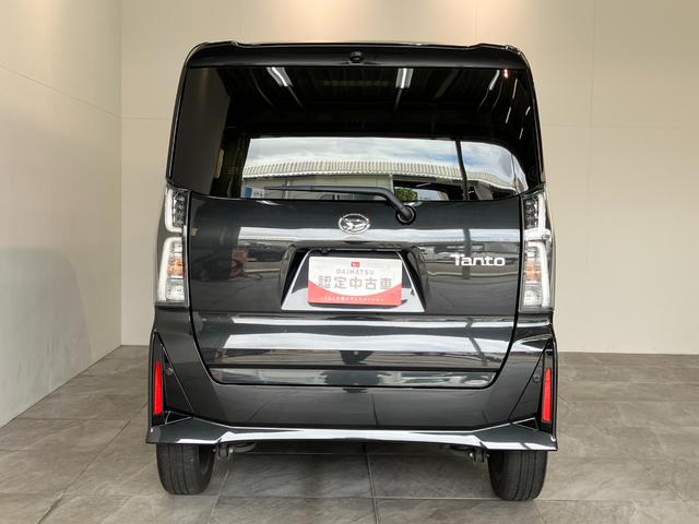 タントカスタムＲＳ　ターボ　ＣＤステレオ　車検整備付衝突被害軽減ブレーキ　スマアシ　コーナーセンサー　ＬＥＤ　スマートキー　両側電動スライドドア　前席シートヒーター　オートエアコン　ナビ取付時用バックカメラ　エコアイドル（滋賀県）の中古車