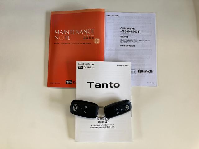 タントカスタムＲＳ　ターボ　ＣＤステレオ　車検整備付衝突被害軽減ブレーキ　スマアシ　コーナーセンサー　ＬＥＤ　スマートキー　両側電動スライドドア　前席シートヒーター　オートエアコン　ナビ取付時用バックカメラ　エコアイドル（滋賀県）の中古車