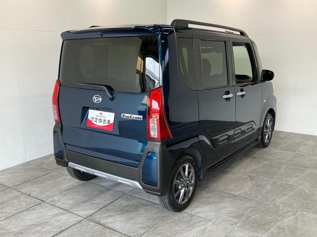 タントファンクロス　ディスプレイオーディオ　車検整備付衝突被害軽減ブレーキ　コーナーセンサー　ディスプレイオーディオ　ＵＳＢ　バックカメラ　両側電動スライドドア　前席シートヒーター　ＬＥＤ　オートライト　オートエアコン　スマートキー　エコアイドル（滋賀県）の中古車