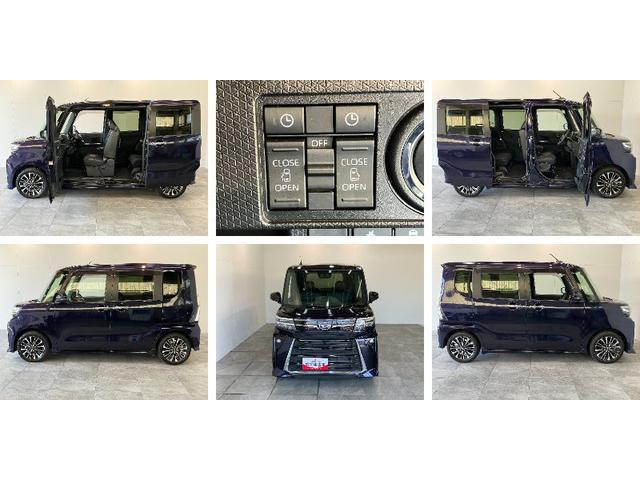 タントカスタムＲＳ　ディスプレイオーディオ　Ｂカメラ　車検整備付衝突被害軽減ブレーキ　コーナーセンサー　ターボ　ディスプレイオーディオ　ＵＳＢ　バックカメラ　両側電動スライドドア　前席シートヒーター　電動パーキングブレーキ　ＬＥＤヘッド　スマートキー　エコアイドル（滋賀県）の中古車