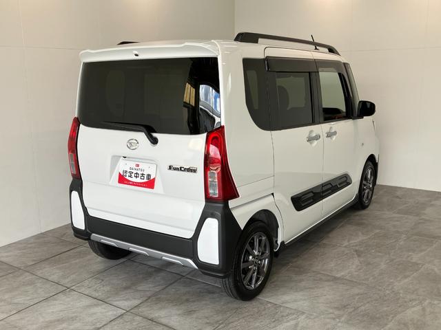 タントファンクロス ディスプレイオーディオ 両側電動スライドドア衝突被害軽減ブレーキ スマアシ コーナーセンサー ディスプレイオーディオ バックカメラ 両側電動スライドドア 前席シートヒーター LED オートライト スマートキー エコアイドル 車検整備付(滋賀県)の中古車