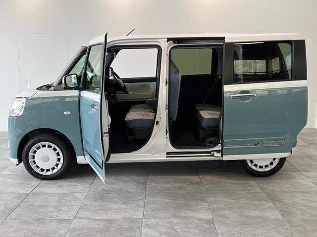 ムーヴキャンバスストライプスＧ　９型ディスプレイオーディオ　届出済未使用車衝突被害軽減ブレーキ　スマアシ　コーナーセンサー　ＬＥＤ　スマートキー　両側電動スライドドア　前席シートヒーター　９インチディスプレイオーディオ　フルセグ　Ｂｌｕｅｔｏｏｔｈ　バックカメラ（滋賀県）の中古車
