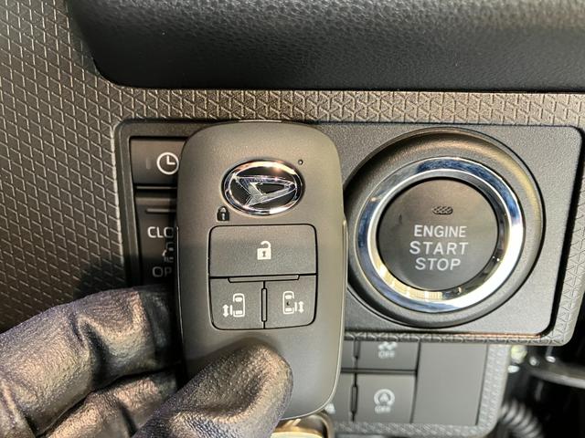 タントカスタムＸ　両側電動スライドドア　ＬＥＤ　届出済未使用車衝突被害軽減ブレーキ　コーナーセンサー　バックカメラ（ナビ装着時用）　両側電動スライドドア　前席シートヒーター　電動パーキングブレーキ　ＬＥＤ　オートライト　オートエアコン　スマートキー　エコアイドル（滋賀県）の中古車