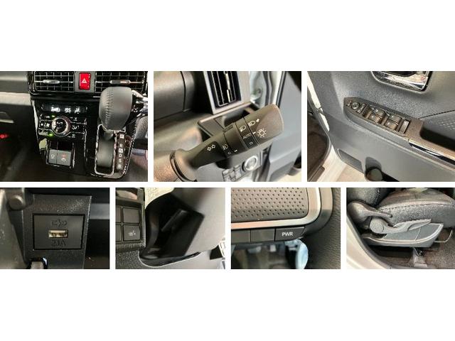 タントカスタムＲＳ　ターボ　両側電動スライドドア　届出済未使用車衝突被害軽減ブレーキ　スマアシ　コーナーセンサー　ターボ　ＬＥＤ　スマートキー　両側電動スライドドア　前席シートヒーター　オートエアコン　ナビ取付時用バックカメラ　オートライト　エコアイドル（滋賀県）の中古車