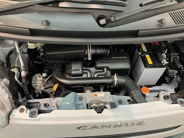 ムーヴキャンバスストライプスＧ　届出済未使用車　両側電動スライドドア衝突被害軽減ブレーキ　スマアシ　コーナーセンサー　ＬＥＤ　スマートキー　両側電動スライドドア　前席シートヒーター　オートエアコン　ナビ取付時用バックカメラ　オートライト（滋賀県）の中古車