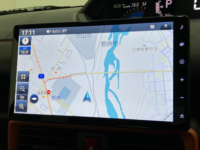 タントファンクロスターボ　１０型フルセグナビ　Ｂカメラ　ドラレコ衝突被害軽減ブレーキ　コーナーセンサー　ターボ　１０型フルセグナビ　Ｂｌｕｅｔｏｏｔｈ　ＤＶＤ再生　ＣＤ録音　バックカメラ　ナビ連動前後車内ドラレコ　両側電動スライド　前席シートヒーター　エコアイドル（滋賀県）の中古車