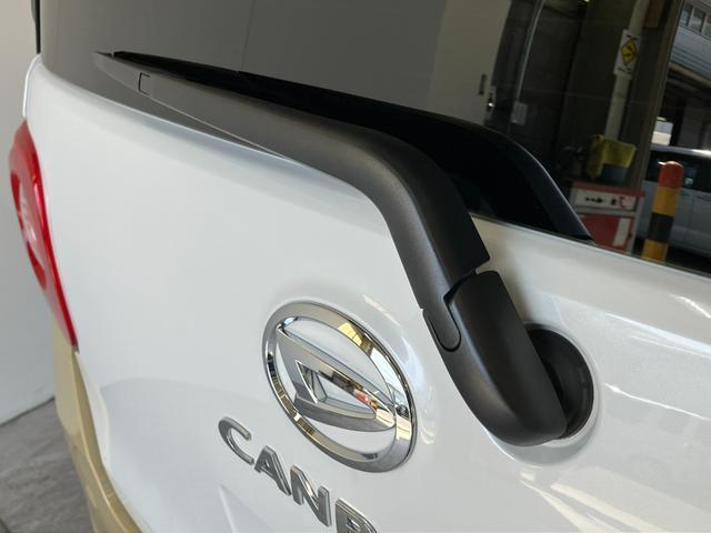 ムーヴキャンバスストライプスＧ　両側電動スライドドア　届出済未使用車衝突被害軽減ブレーキ　コーナーセンサー　バックカメラ（ナビ装着時用）　両側電動スライドドア　前席シートヒーター　電動パーキングブレーキ　ＬＥＤ　オートライト　オートエアコン　スマートキー　エコアイドル（滋賀県）の中古車