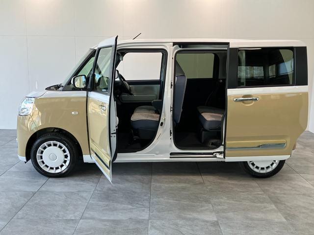ムーヴキャンバスストライプスＧ　９型ディスプレイオーディオ　届出済未使用車衝突被害軽減ブレーキ　コーナーセンサー　ＬＥＤ　スマートキー　前席シートヒーター　両側電動スライドドア　９型ディスプレイオーディオ　バックカメラ　Ｂｌｕｅｔｏｏｔｈ　ＵＳＢ（滋賀県）の中古車
