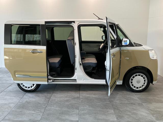 ムーヴキャンバスストライプスＧ　９型ディスプレイオーディオ　届出済未使用車衝突被害軽減ブレーキ　コーナーセンサー　ＬＥＤ　スマートキー　前席シートヒーター　両側電動スライドドア　９型ディスプレイオーディオ　バックカメラ　Ｂｌｕｅｔｏｏｔｈ　ＵＳＢ（滋賀県）の中古車