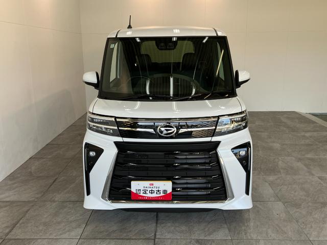 タントカスタムＸ　９型ディスプレイオーディオ　届出済未使用車衝突被害軽減ブレーキ　コーナーセンサー　９インチディスプレイオーディオ　フルセグ　Ｂｌｕｅｔｏｏｔｈ　ＵＳＢ　バックカメラ　両側電動スライドドア　前席シートヒーター　ＬＥＤ　オートエアコン（滋賀県）の中古車
