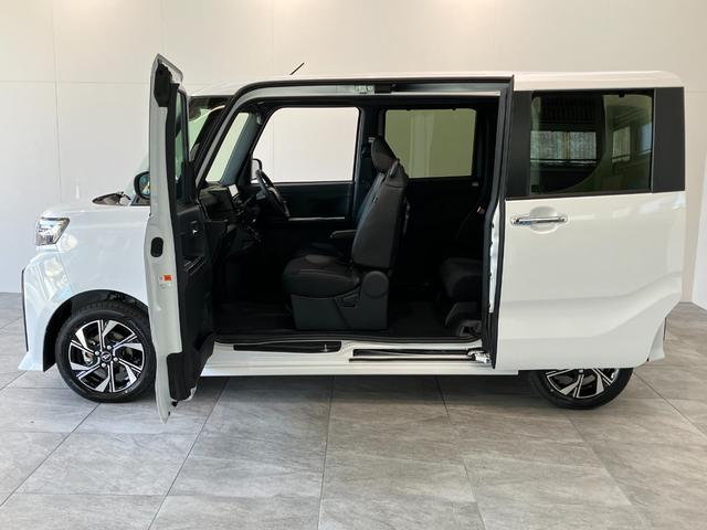タントカスタムＸ　９型ディスプレイオーディオ　届出済未使用車衝突被害軽減ブレーキ　コーナーセンサー　９インチディスプレイオーディオ　フルセグ　Ｂｌｕｅｔｏｏｔｈ　ＵＳＢ　バックカメラ　両側電動スライドドア　前席シートヒーター　ＬＥＤ　オートエアコン（滋賀県）の中古車