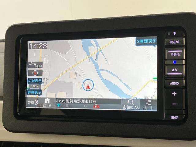 ムーヴキャンバスストライプスＧターボ　フルセグナビ　バックカメラ　車検整備付衝突被害軽減ブレーキ　コーナーセンサー　フルセグナビ　バックカメラ　ＤＶＤ再生　Ｂｌｕｅｔｏｏｔｈ　ＵＳＢ　レーダークルコン　両側電動スライドドア　前席シートヒーター　ＬＥＤ　スマートキー（滋賀県）の中古車