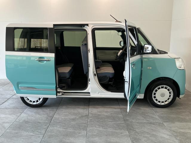 ムーヴキャンバスストライプスＧターボ　フルセグナビ　バックカメラ　車検整備付衝突被害軽減ブレーキ　コーナーセンサー　フルセグナビ　バックカメラ　ＤＶＤ再生　Ｂｌｕｅｔｏｏｔｈ　ＵＳＢ　レーダークルコン　両側電動スライドドア　前席シートヒーター　ＬＥＤ　スマートキー（滋賀県）の中古車