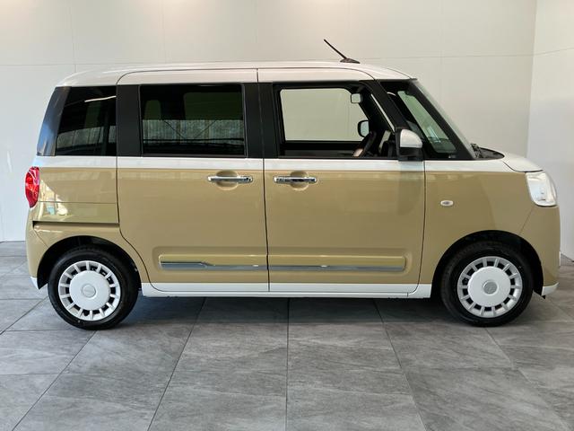ムーヴキャンバスストライプスＧ　９型ディスプレイオーディオ　届出済未使用車衝突被害軽減ブレーキ　コーナーセンサー　９型ディスプレイオーディオ　バックカメラ　Ｂｌｕｅｔｏｏｔｈ　ＵＳＢ　両側電動スライドドア　前席シートヒーター　ＬＥＤ　ワイヤレス充電器（Ｑｉ）　エコアイドル（滋賀県）の中古車
